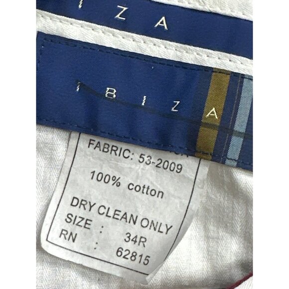 Ibiza Blanca Men’s Size 34 x 36 Brick Red 100% Cotton Corduroy Pants Raw Hem NEW - Picture 2 of 10